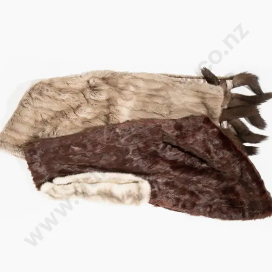 Vintage Squirrel Fur Shawl with Two Others
