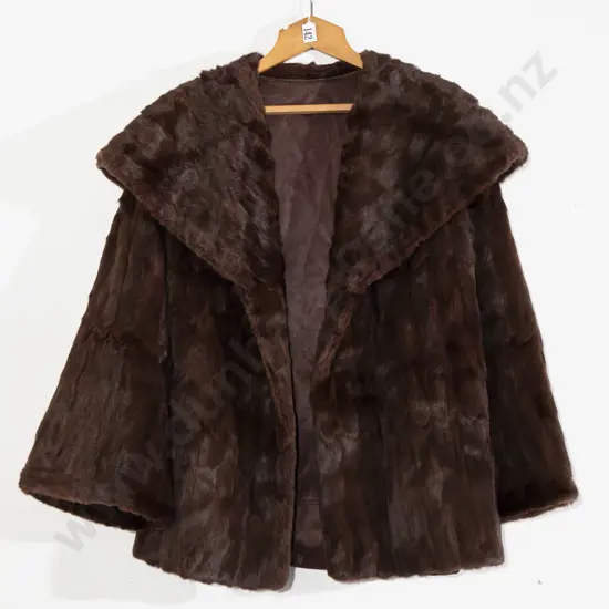 1940s Soft Fur Jacket with Wide Collar