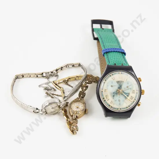 Two Marcasite Ladies Wrist Watches with Other