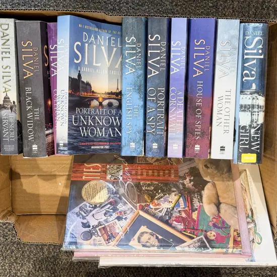 Qty of Mostly Daniel Silva Fiction Books