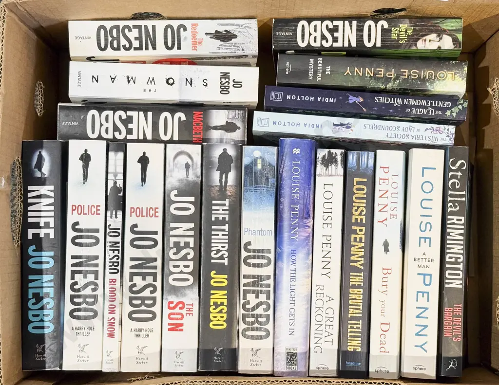 Box Qty of Mostly Jo Nesbo Books Image 1++
