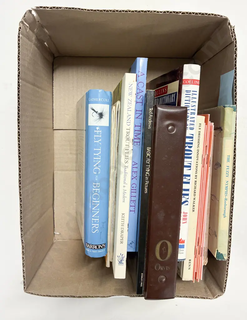 Box of Assorted Fishing Reference Books Image 1++