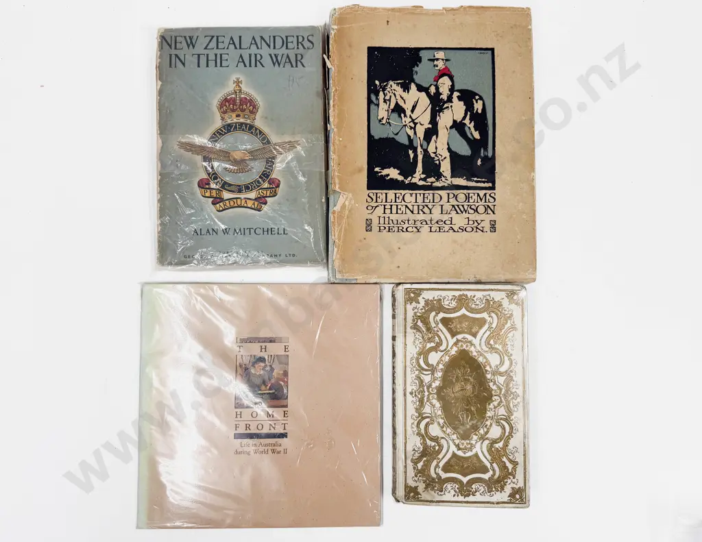 New Zealanders in the Air War - Alan W. Mitchell with assorted books Image 1++