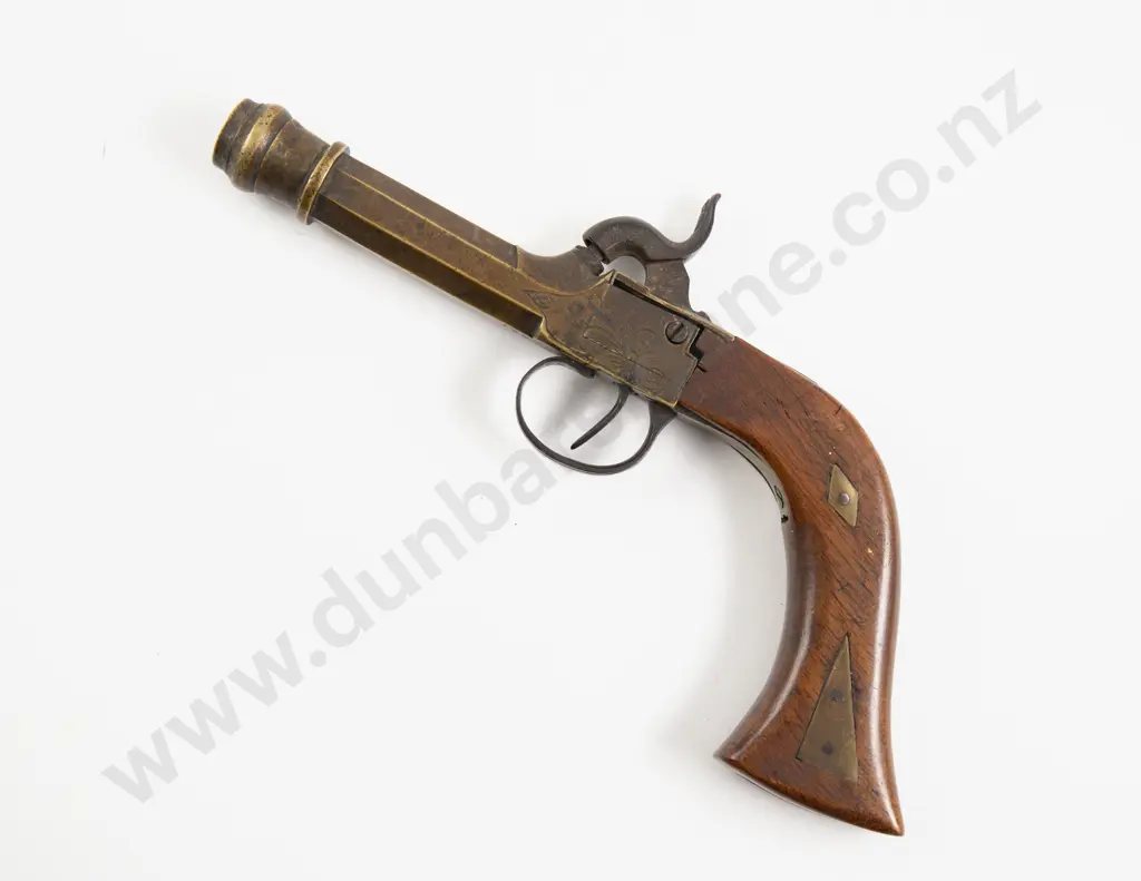 Antique C19th Cannon Barrel Percussion Cap Pistol Image 1++