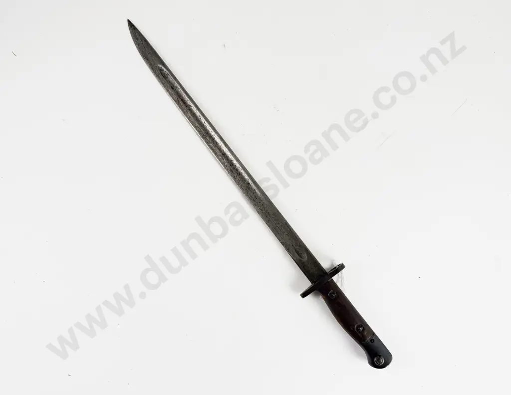 C1945 Australian Lithgow Bayonet with various touch marks and scabbard 55cm length Image 1++