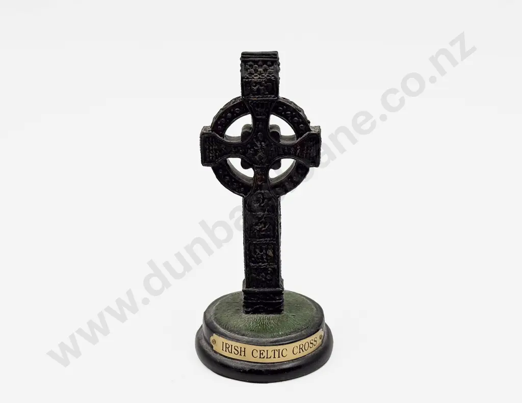 Repro Irish Celtic Cross on Stand Image 1++