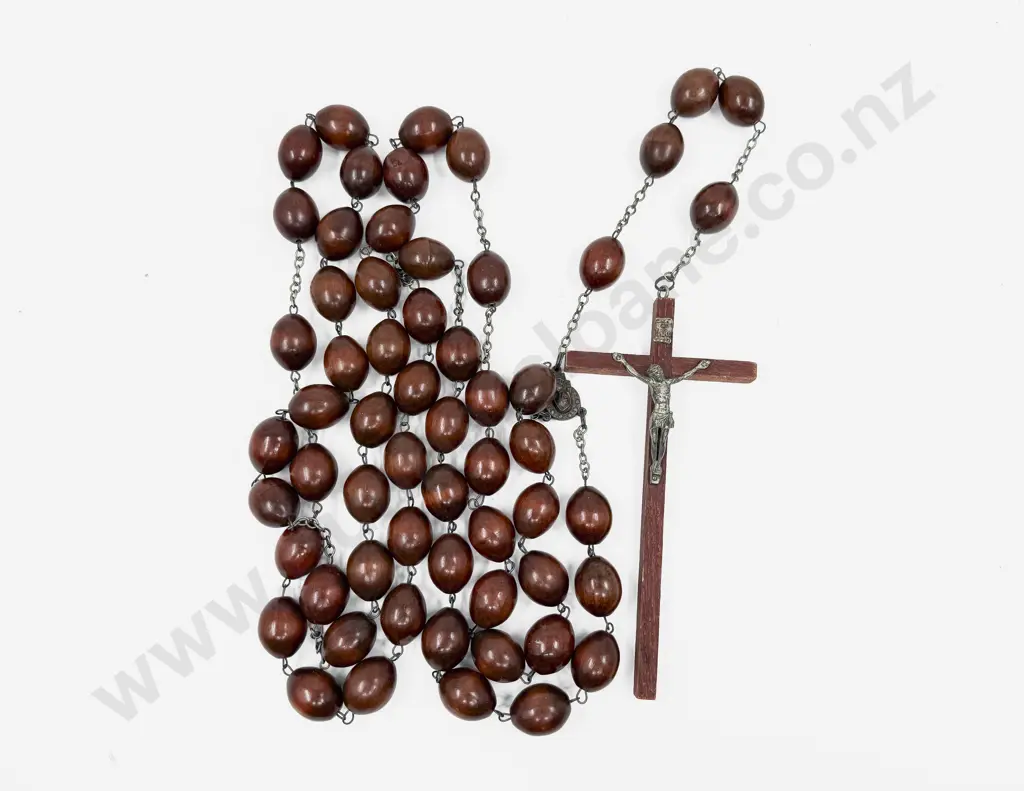 Large Rosary Beads with Small Crucifix Image 1++