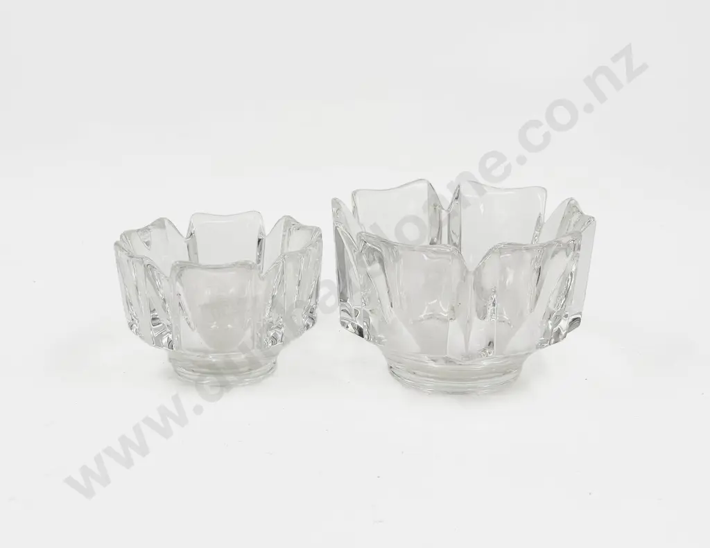Graduated Pair of Orrefors Glass Bowls Image 1++