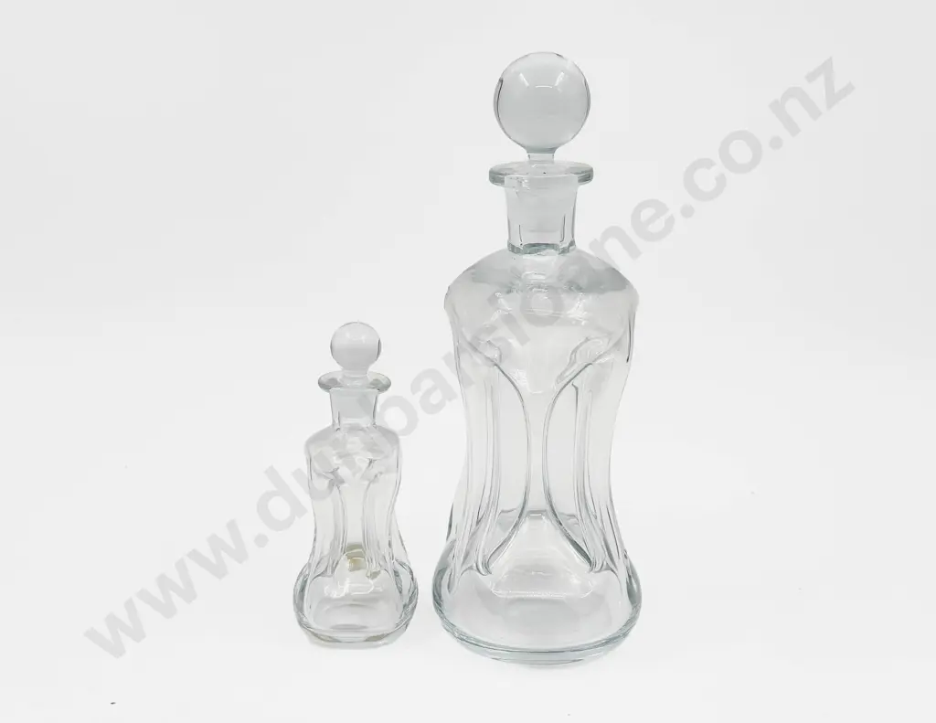 Holmegaard Glass Decanter with Smaller Example Image 1++