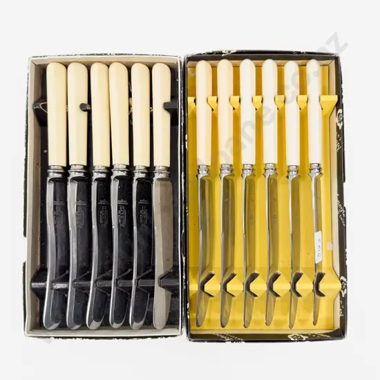 Two Boxed Bone Handled Knife Sets