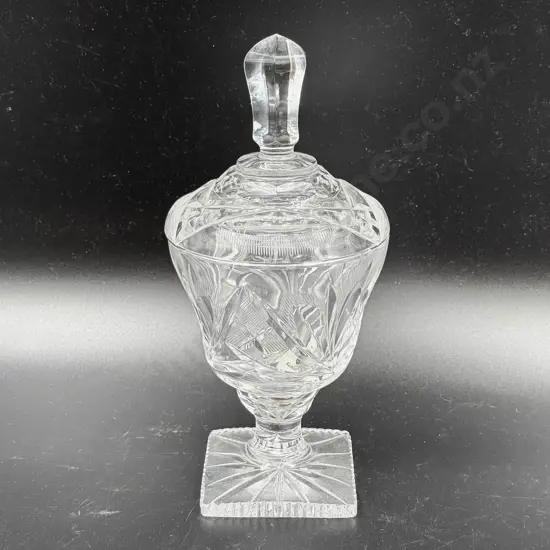 Crystal Lidded Bonbon Dish