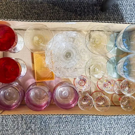 Qty of Assorted Glassware