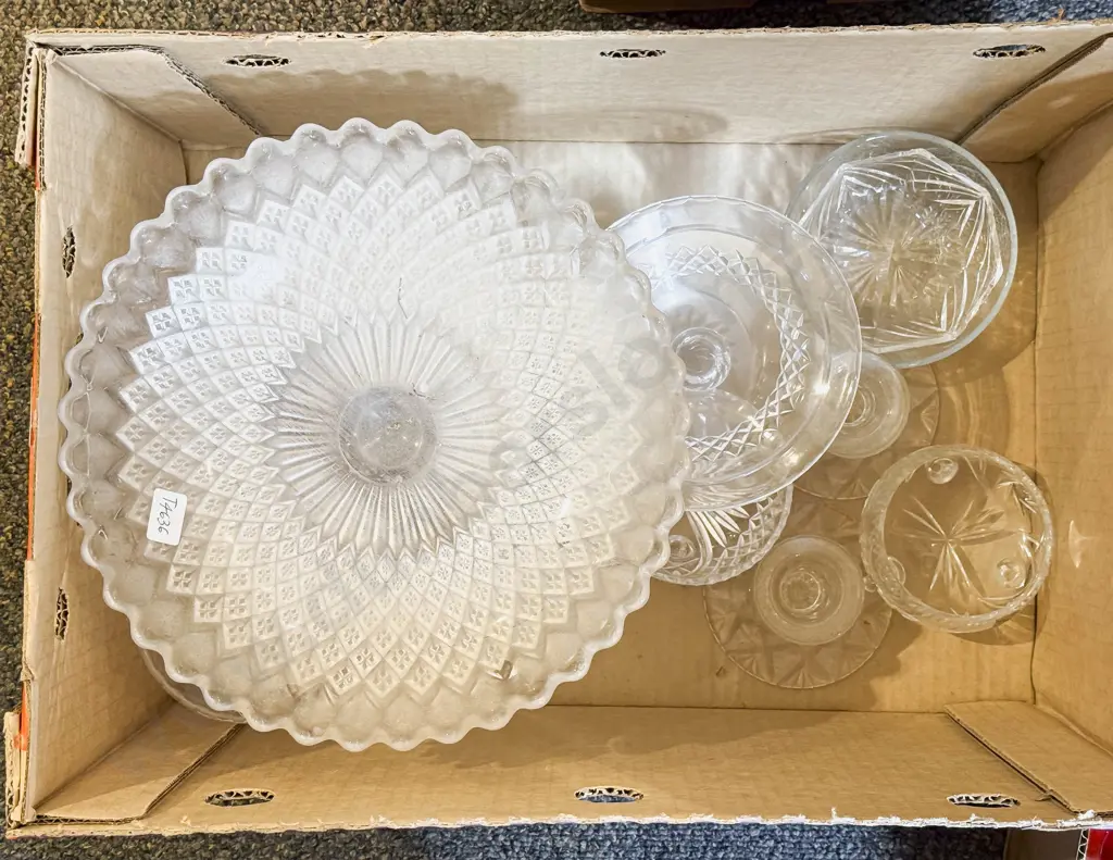 Large Glass Comport and Assorted Crystal and Glassware Image 1++