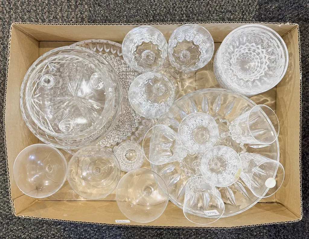Crystal Dessert Set with Assorted Crystal and Glassware Image 1++