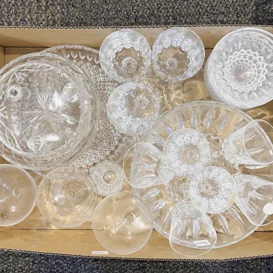 Crystal Dessert Set with Assorted Crystal and Glassware