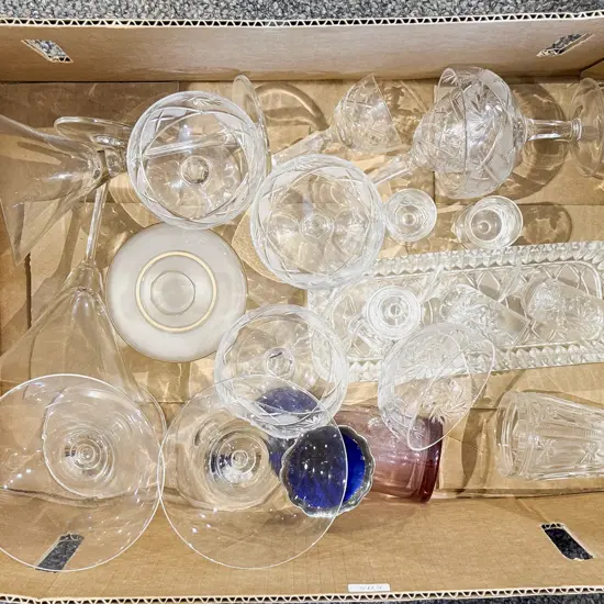 Qty of Assorted Crystal and Glassware