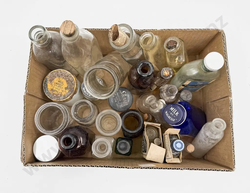 Qty of Assorted Vintage Glass Bottles Image 1++