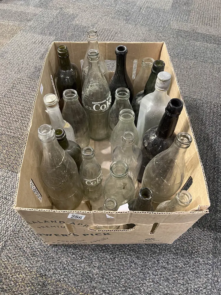 Qty of Assorted Vintage Glass Bottles Image 1++