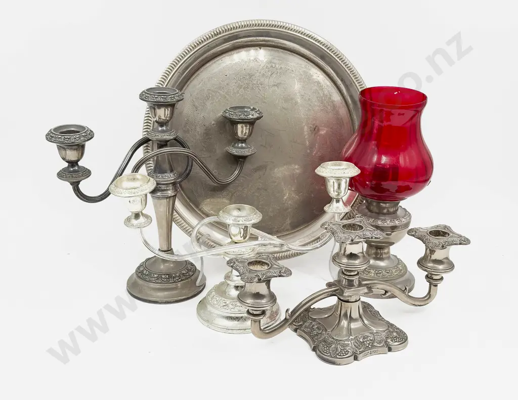 Qty of Assorted S/P including Candelabras etc Image 1++