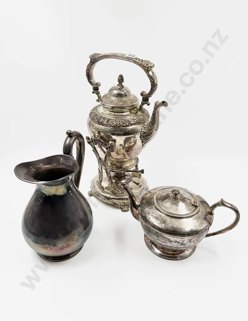 S/P Spirit Kettle with Jug and Tea Pot Image 1++