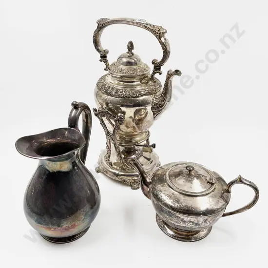S/P Spirit Kettle with Jug and Tea Pot