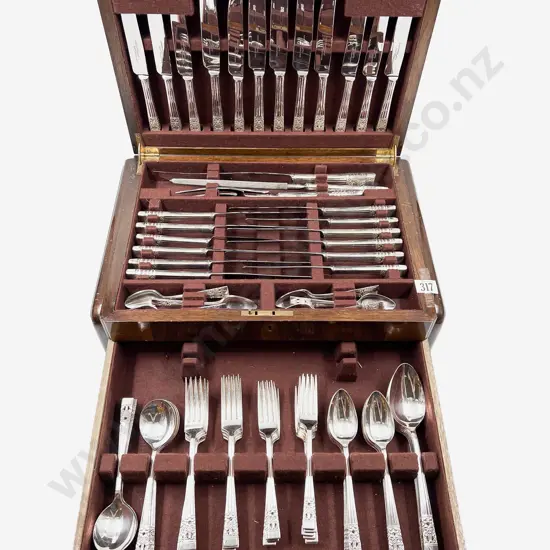 Canteen of Community Plate Cutlery with Additional Drawer of Cutlery to Base
