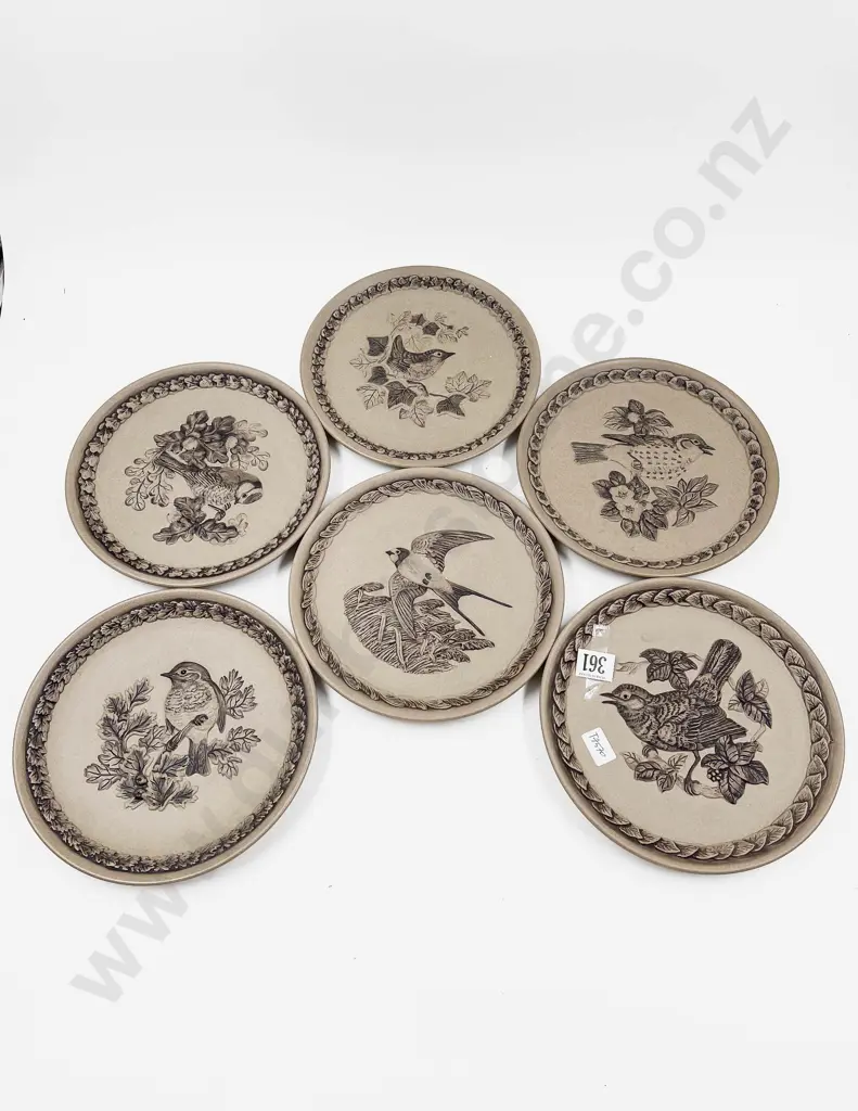 Six Ltd Ed. Poole "British Garden Birds" Plates Image 1++