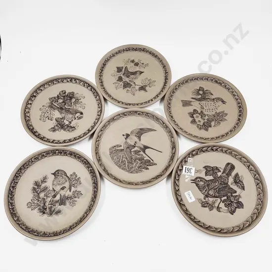 Six Ltd Ed. Poole "British Garden Birds" Plates