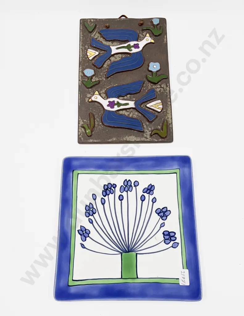 Pottery Wall Hanging Together With NZ Pottery Square Platter Image 1++