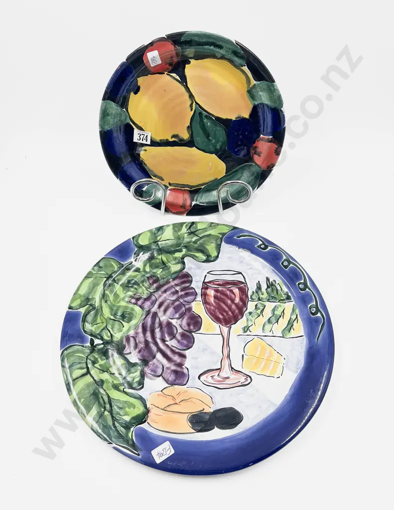 Two Morris & James Pottery Chargers Image 1++