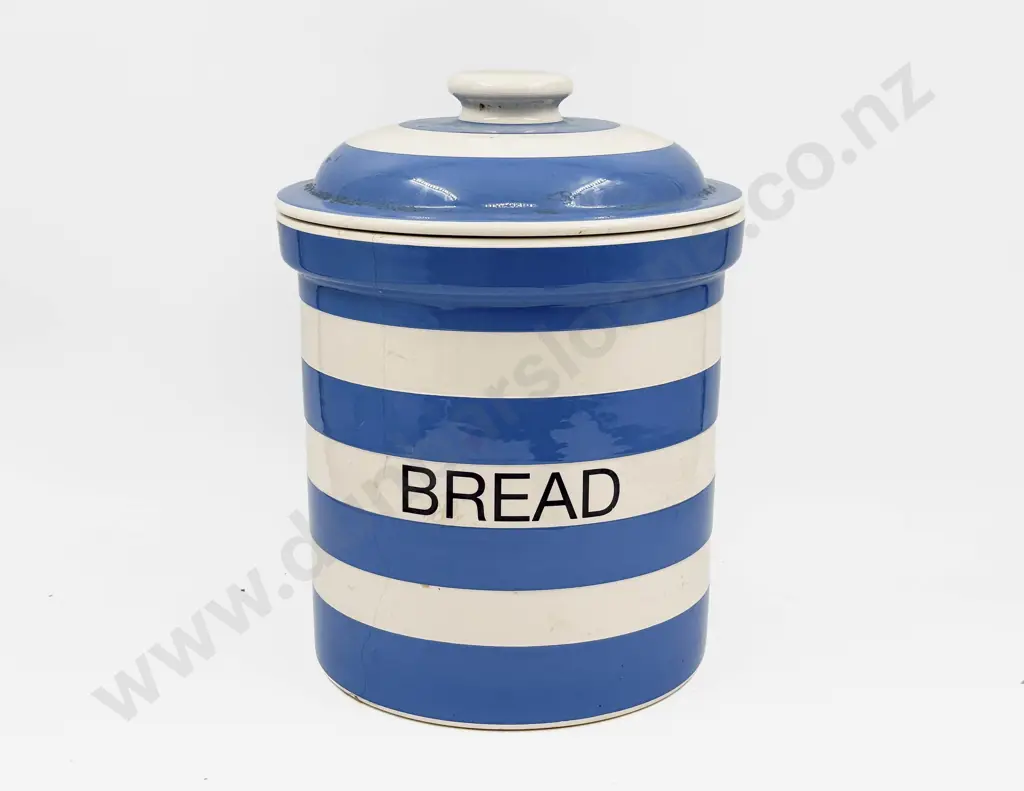 T G Green Cornishware Large Lidded Jar (Faults) Image 1++