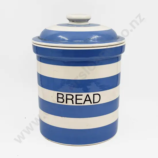 T G Green Cornishware Large Lidded Jar (Faults)