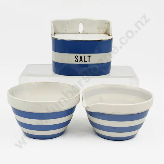 Three Pieces T G Green Cornishware (faults)