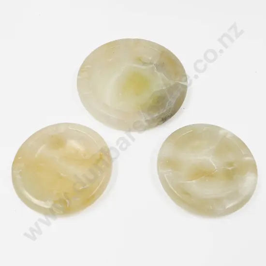 Three Alabaster Ashtrays