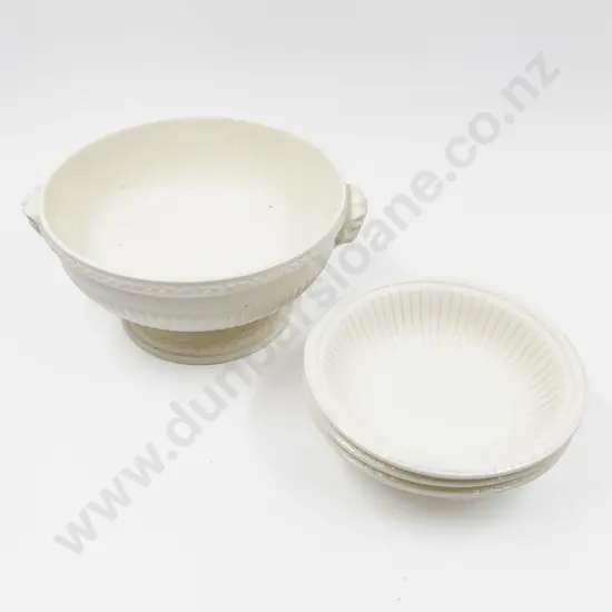 Wedgwood Edme Pattern Pedestal Bowl with Three Small Bowls