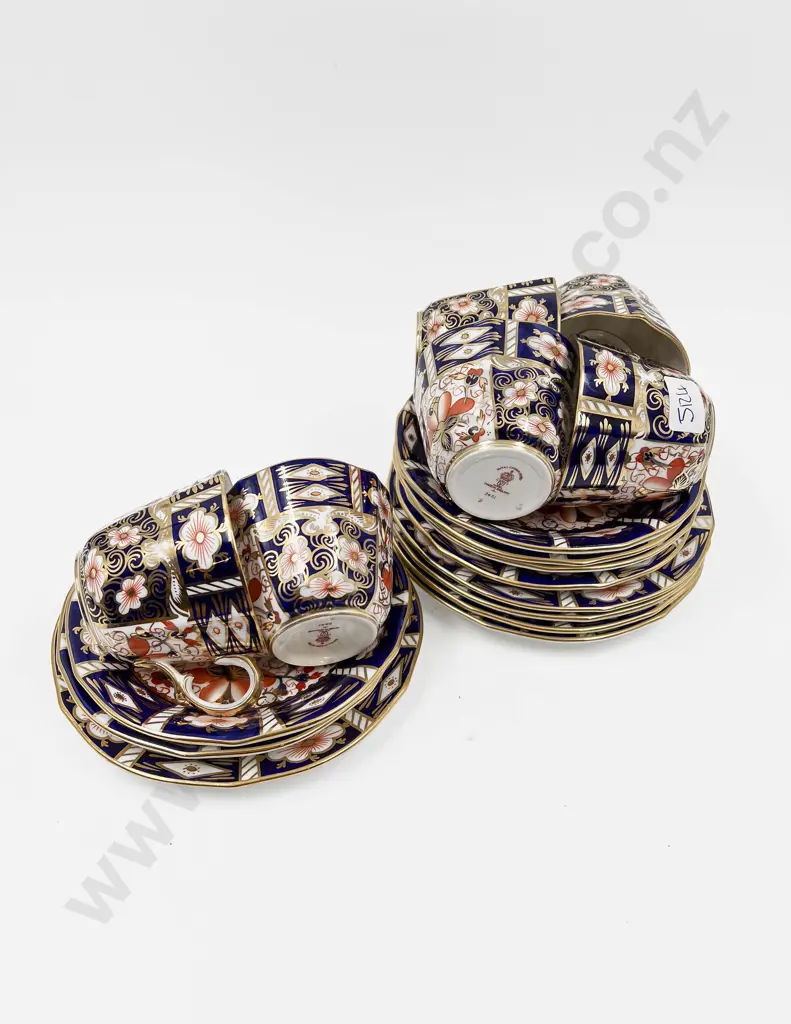 RCD Imari Pattern Cups and Saucers Image 1++