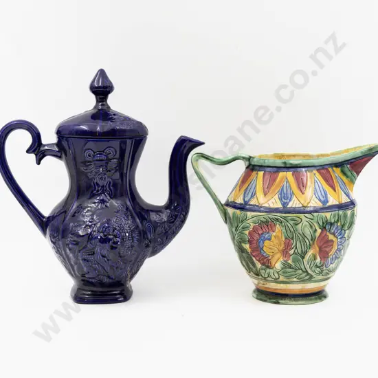 Beswick Water  Jug With Incised Floral Decorations 22cm H & Other