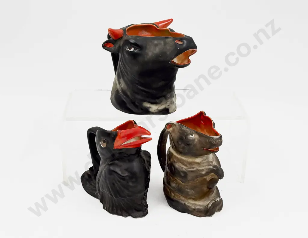 Three Royal Bayreuth Animal Form Jugs Image 1++