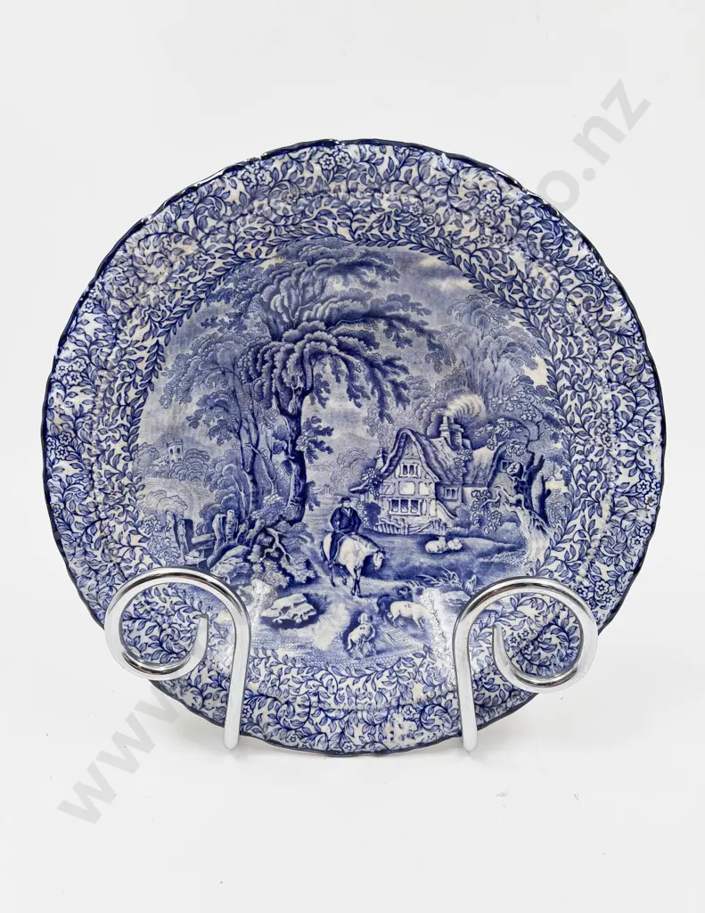 Qty of Assorted Blue and White Dinner China Image 1++