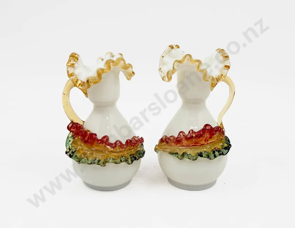 Pair of Art Glass Vases Image 1++