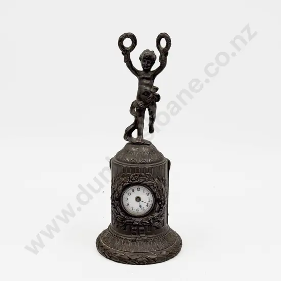 Decorative Figural S/P Desk Clock