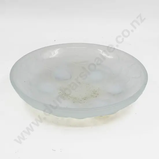 Etling Embossed Rose Decorated Shallow Table Bowl