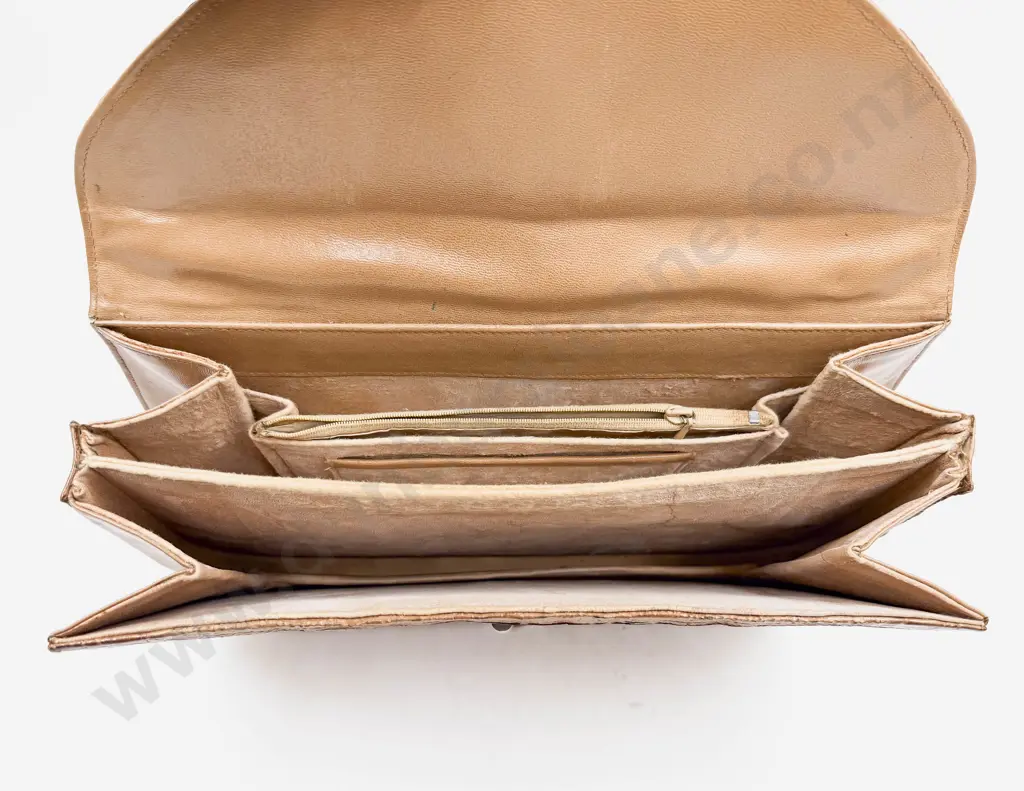 Vintage Crocodile Skin Handbag Image 1++
