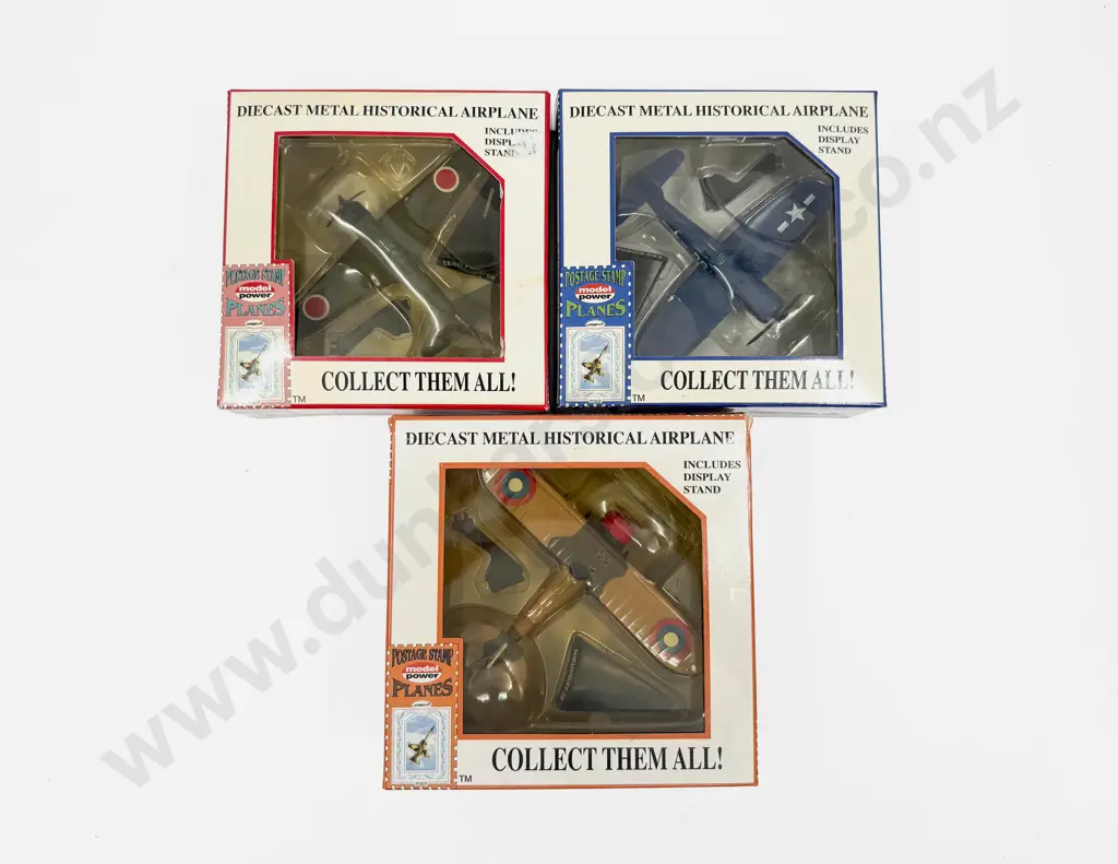 Three Boxed Model Power 'Postage Stamp' Planes Image 1++