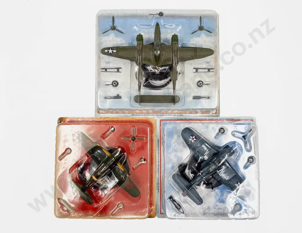 Three Various Manufacture Fighter Plane Models Image 1++