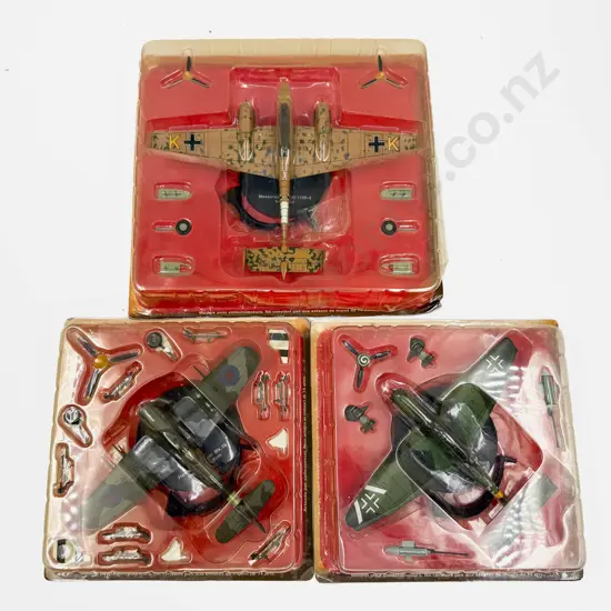 Three Various Manufacture Fighter Plane Models