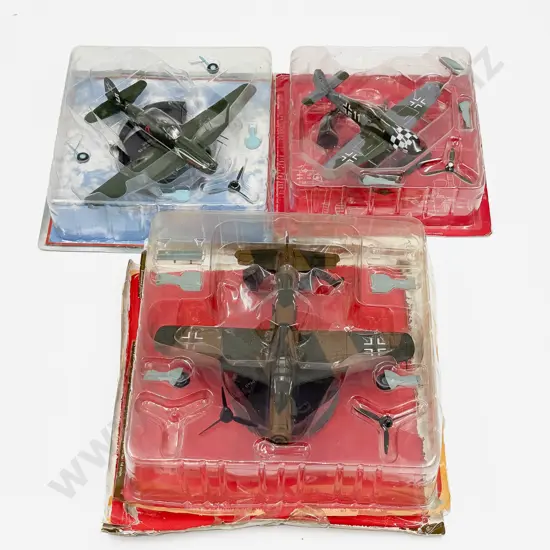 Three Various Manufacture Fighter Plane Models