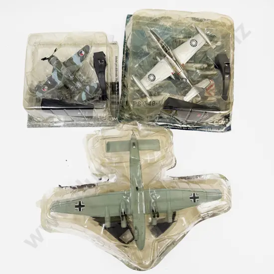 Three Amer Com Collection Fighter Plane Models 1944 Junkers Czech Lavotschkin Taiwan F-84G