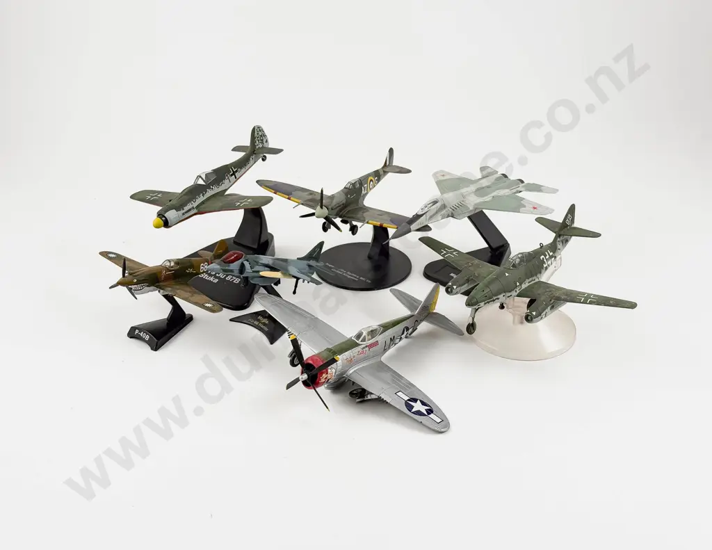 Seven Various Manufacture Diecast Fighter Plane Models some faults Image 1++