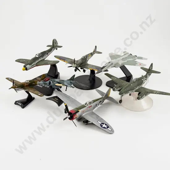 Seven Various Manufacture Diecast Fighter Plane Models some faults